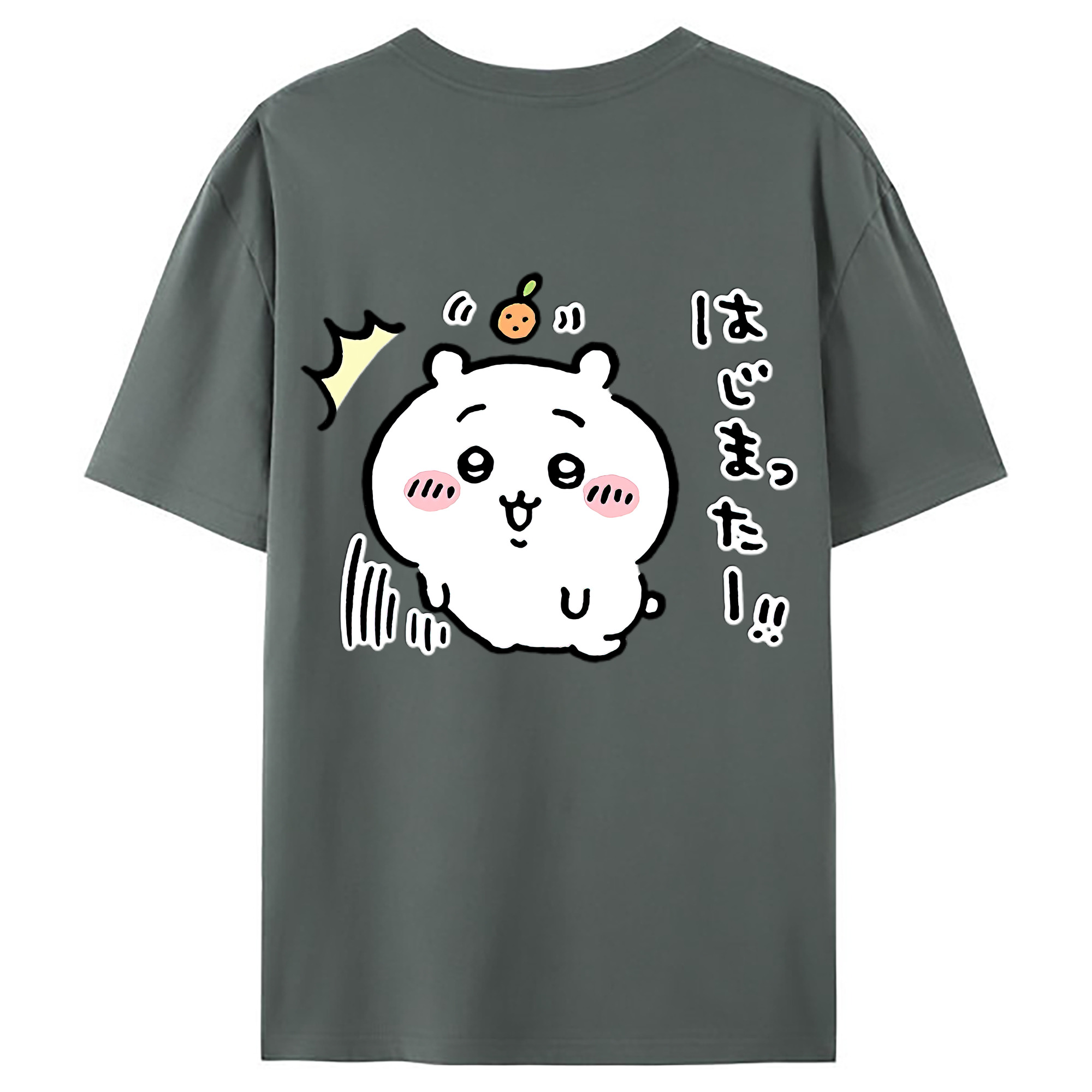 （画像用） ちいかわ ちいかわ Chii-kawa chiikawa 綿100％ メンズ半袖Tシャツ（バックプリント） 通気性